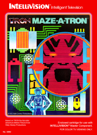 Tron Maze-a-Tron Intellivision  box art